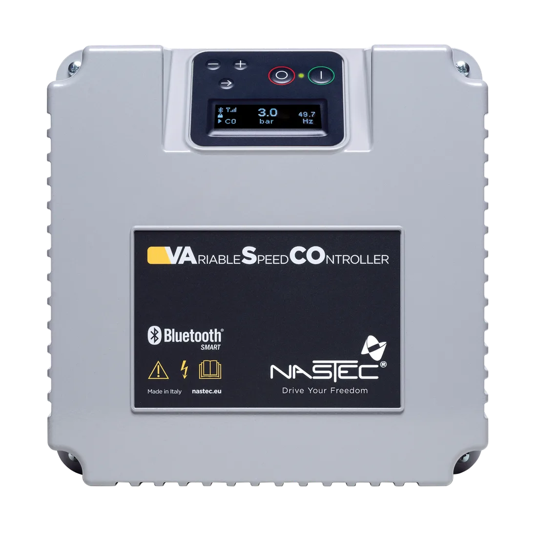 VASCO Solar – Solar drive for smarter operation of traditional AC pumps. Uses solar energy efficiently, can be combined with grid power or generator, and offers digital monitoring and remote control.